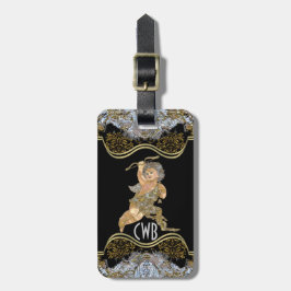 Kärlek Angel Monogram Bagagebricka