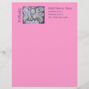 Kärlek Angel Ord Anpassningsbar Letterhead Statio Brevhuvud
