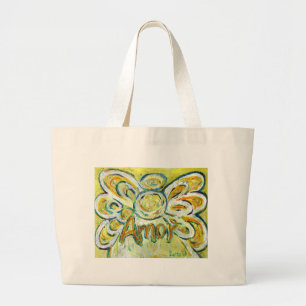 Kärlek Angel Ord Art Tote Bag Jumbo Tygkasse
