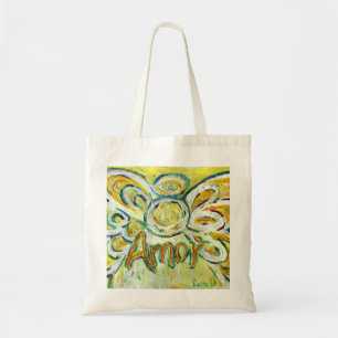 Kärlek Angel Ord Art Tote bags Tygkasse