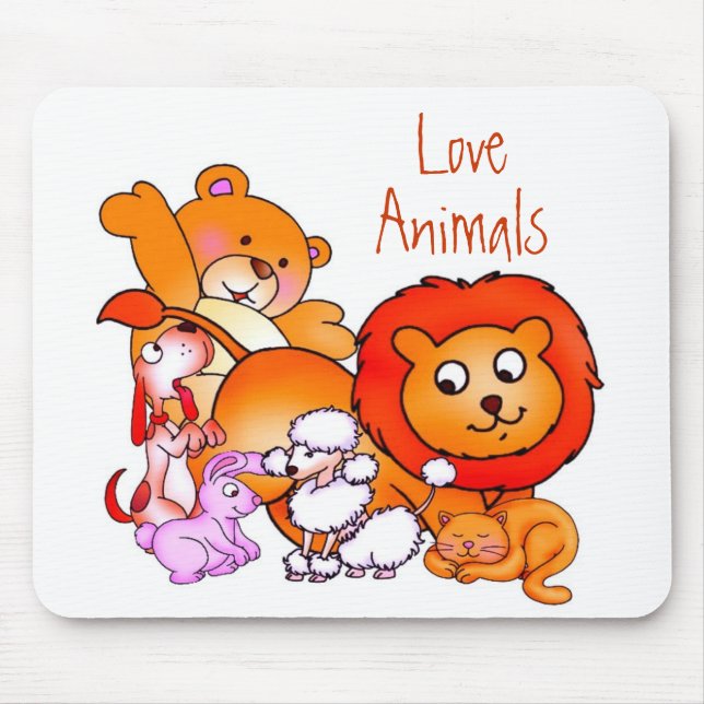 Kärlek Animals Mousepad Musmatta (Framsidan)