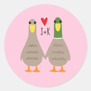 Kärlek Ankor Anpassningsbar Initialer Valentine St Runt Klistermärke