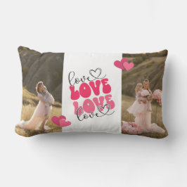 KÄRLEK Anpassningsbar Foton Hearts Alla hjärtans d Lumbarkudde