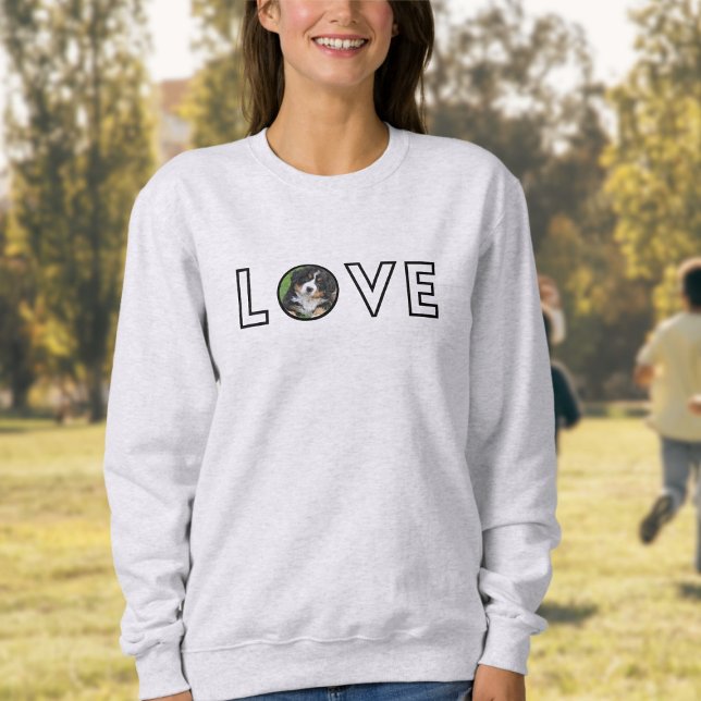 KÄRLEK Anpassningsbar fotot Hund Mamma T Shirt (Skapare uppladdad)