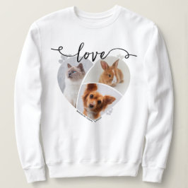 Kärlek, Anpassningsbar Hjärtform 3 Pet Photo Colla T Shirt