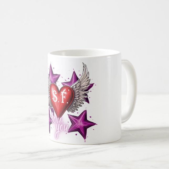 Kärlek anpassningsbar kaffemugg (Framsida höger)