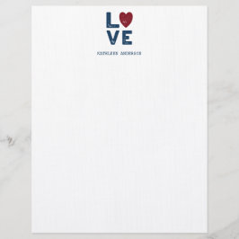 KÄRLEK-Anpassningsbar med minimal utseende, letter Brevhuvud