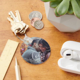 KÄRLEK | Anpassningsbar Photo Bröllop Gift Nyckelring