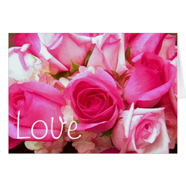 Kärlek-anteckningskort Hälsningskort (Framsidan Horizontal)