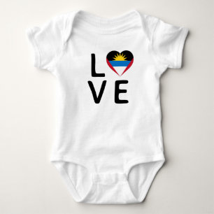 Kärlek - Antigua och Barbuda Flagga T Shirt