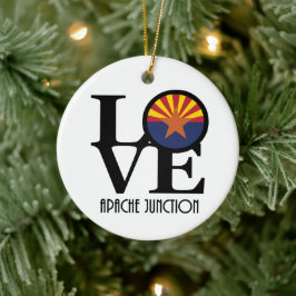 KÄRLEK Apache Junction Arizona Julgransprydnad Keramik