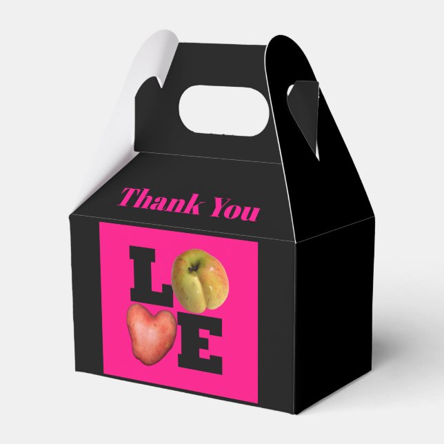 KÄRLEK Apple Heart Potato Tack Favbox Presentaskar (Framsidan Sidan)