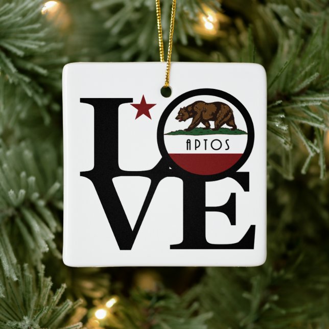 KÄRLEK Aptos California Julgransprydnad Keramik (Träd)
