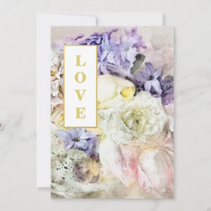 *~* KÄRLEK AR26 Flowers Bouquet QR OSA Bröllop Inbjudningar
