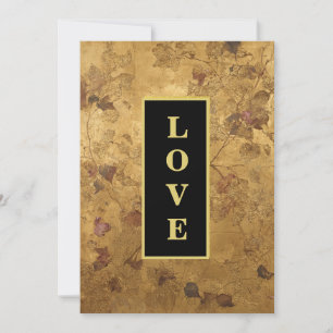*~ KÄRLEK AR66 OSA QR Elegant Guld Bröllop Inbjudningar