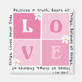 Kärlek är.. 1 Cor 13:6-7 Magnet