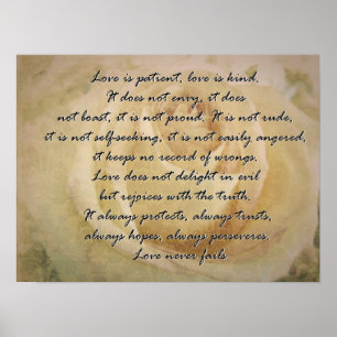 Kärlek är 1 Corinthians 13 Poster