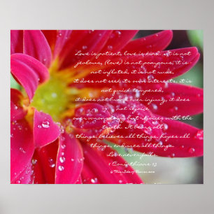 Kärlek är ..... 1 Corinthians 13 Poster