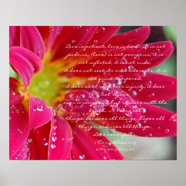 Kärlek är....1 Corinthians 13 Poster (Framsidan)