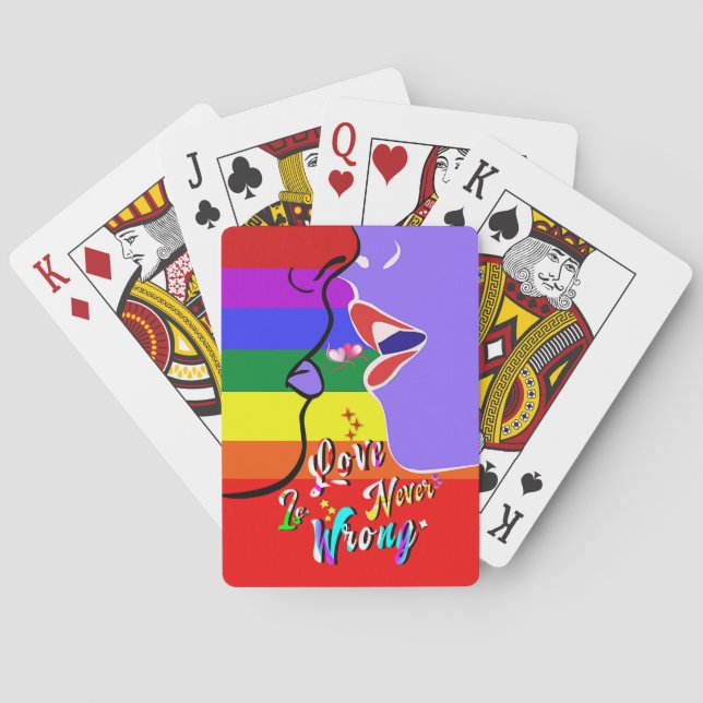 Kärlek är aldrig fel pride casinokort (Baksidan)