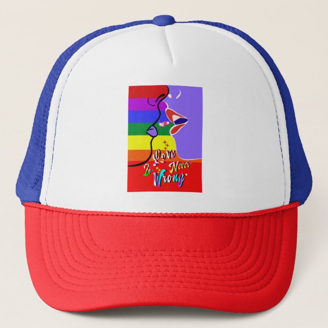 Kärlek är aldrig fel pride keps (Framsida)