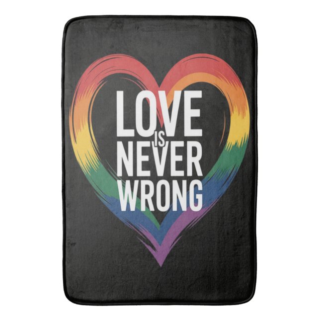 Kärlek är aldrig fel Pride Month LGBT Badrumsmatta (Framsidan (Vertikal))