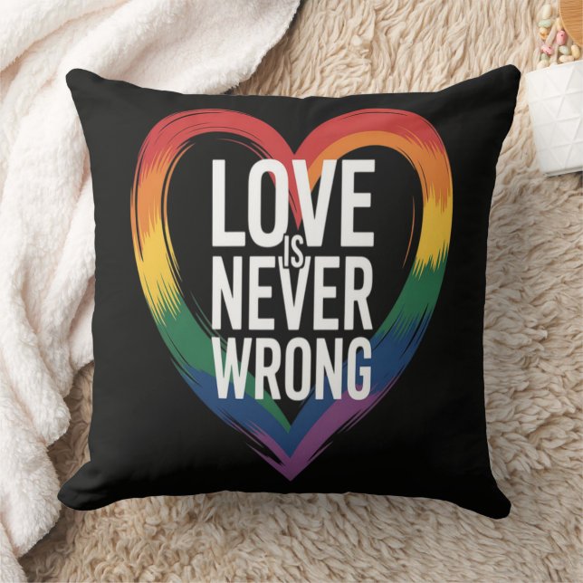 Kärlek är aldrig fel Pride Month LGBT Kudde (Filt)
