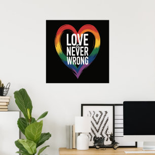 Kärlek är aldrig fel Pride Month LGBT Poster