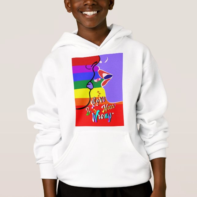Kärlek är aldrig fel pride t shirt (Framsida)