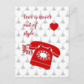 Kärlek är aldrig omodernt vykort