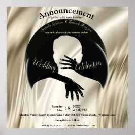 Kärlek är All där finns Bröllop-meddelanden Poster