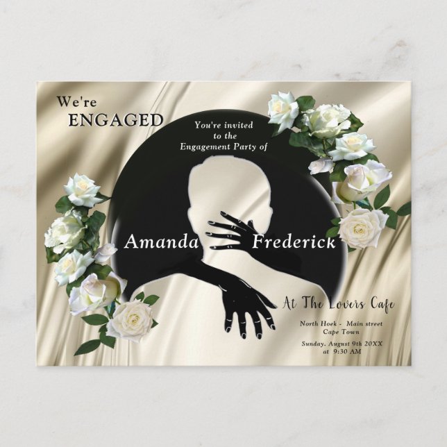 Kärlek är All där finns Förlovning Inbjudan Vykort (Framsida)