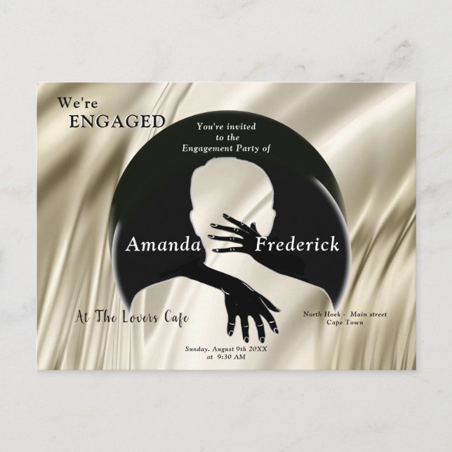 Kärlek är All där finns Förlovning Inbjudan Vykort (Framsida)