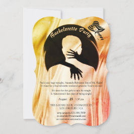 Kärlek är All där finns Vibrant Bachelorette Party Inbjudningar