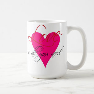 Kärlek är all som du behöver muggen kaffemugg