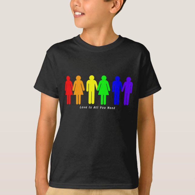 Kärlek är all som du behöver t shirt (Framsida)
