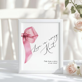 Kärlek är alla Knot Rosa Bow-favoriter Poster