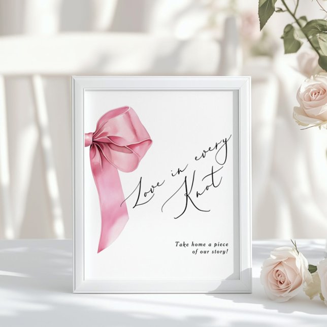 Kärlek är alla Knot Rosa Bow-favoriter Poster (Skapare uppladdad)