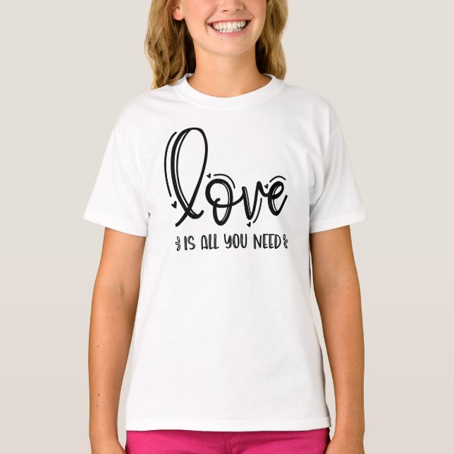 Kärlek är allt du behöver-76756 t shirt (Framsida)
