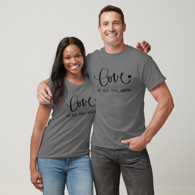 Kärlek är allt du behöver - inspirerande citat t shirt (Unisex)