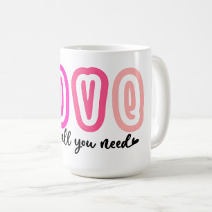 Kärlek är allt du behöver kaffemugg