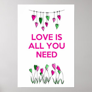 Kärlek är allt du behöver poster