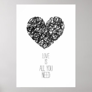 Kärlek är allt du behöver, Svarta hjärtans hjärta Poster