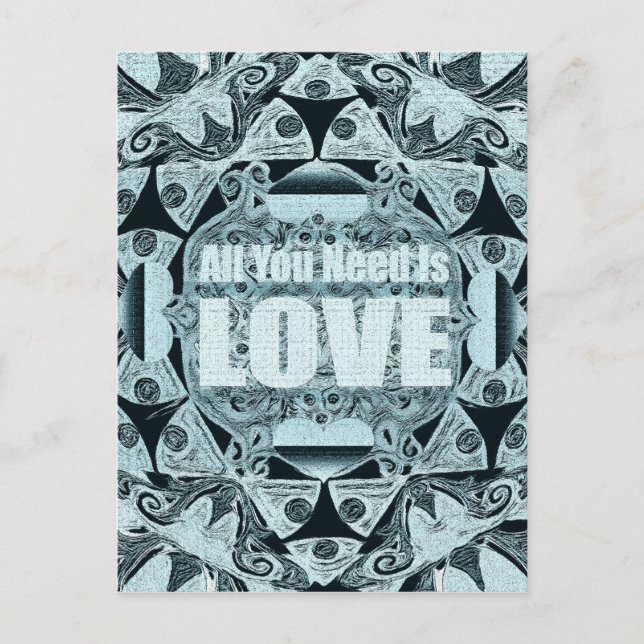 Kärlek är allt du behöver vykort (Framsida)