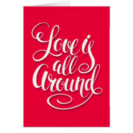 Kärlek är allt runt Rosa för skriptbokstäver OBS Kort