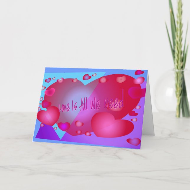 Kärlek är allt vi behöver helgkort (Framsida)
