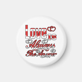 KÄRLEK ÄR ALLTID KNAPPEN SVARSFÄLT MAGNET