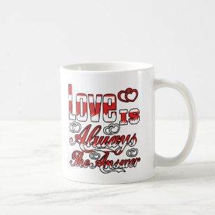 kärlek är alltid svaret på Kaffe Mugg