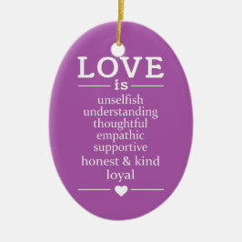 Kärlek är ... användarnamn, datum och färg julgransprydnad keramik