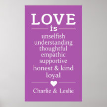 Kärlek är ... användarnamn och färg poster